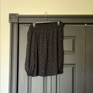 MICHAEL Michael Kors Black off the shoulder embellished top.